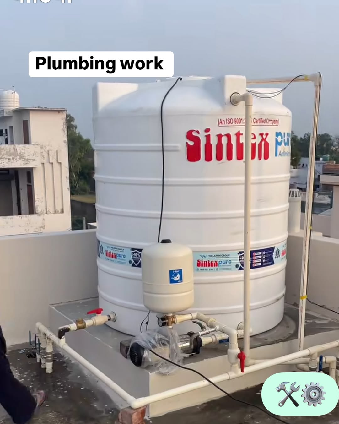 Construction site with building and cranes