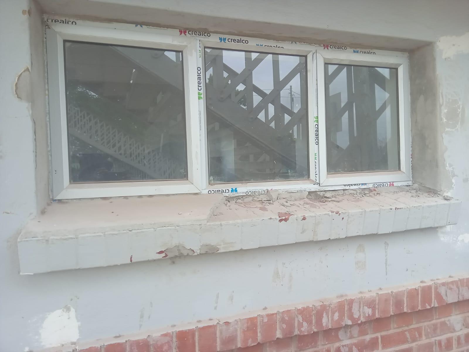 Construction site with modern buildings